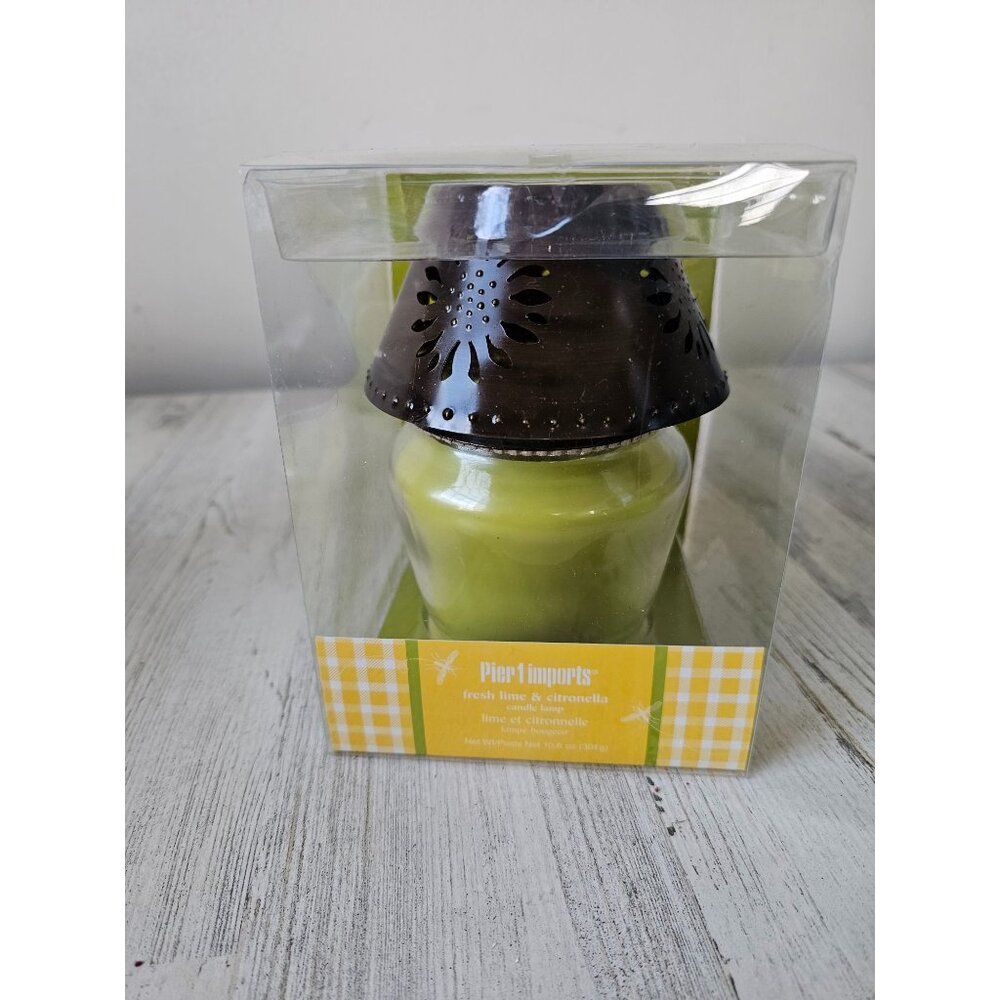 Pier 1 fresh lime citronella‎ candle lamp retired